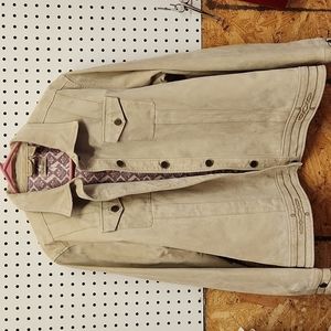 Ruff Hewn Beige Leather Jacket